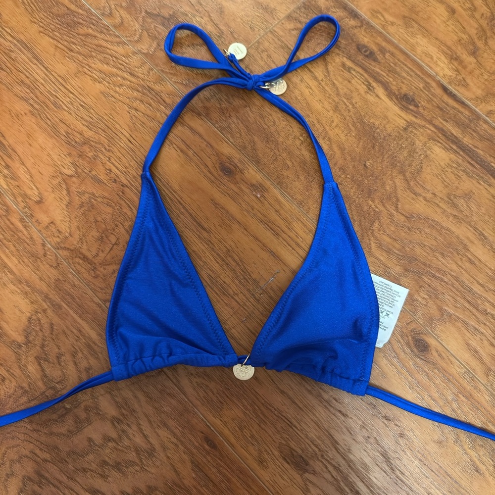 Vibrant Blue Triangle Bikini Top
